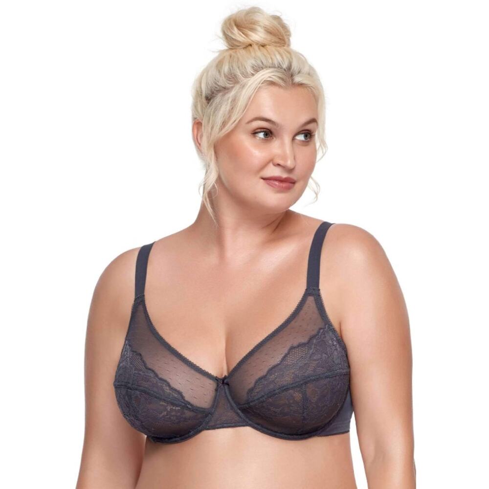 HSIA Enchante Beige Lace Underwire Bra Size 34DD NWT